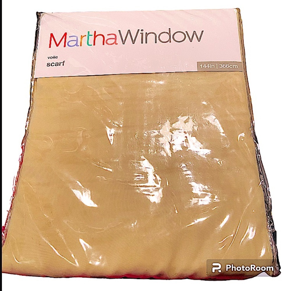 Martha Stewart Window Voile Scarf Valance 60” x 144” (152 cm x 366 cm) in Yellow - Picture 2 of 3